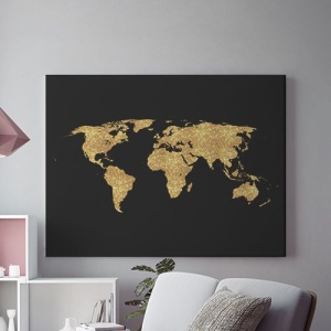 Tablou Canvas Glowing Map