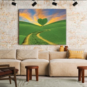 Tablou Canvas Green Heart Tree