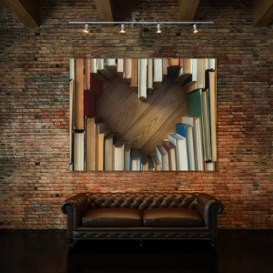 Tablou Canvas Heart Shaped Books - Img 3