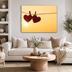 Tablou Canvas Hearts On A String