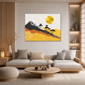 Tablou Canvas Japanese Golden Pattern