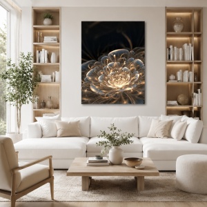 Tablou Canvas Magical Golden Flower