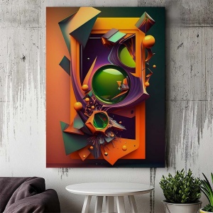 Tablou Canvas Modern Abstract - 3D Glass shapes - Img 3