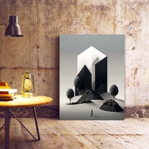Tablou Canvas Modern Abstract - 3D Monolith and lanscape - Img 2