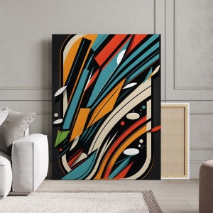 Tablou Canvas Modern Abstract - Dynamic grafitti painting - Img 2