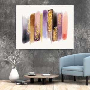 Tablou Canvas Modern Abstract - Watercolor strokes with glitter