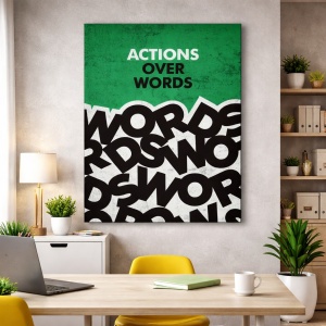 Tablou Canvas Motivational - Actions over words