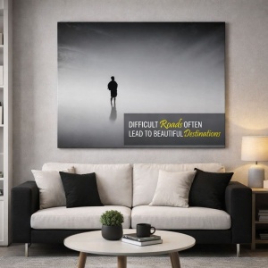 Tablou Canvas Motivational - Difficult Roads