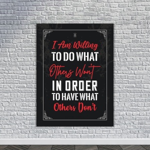 Tablou Canvas Motivational - I am willing - Img 3