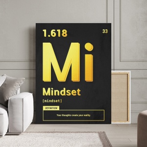 Tablou Canvas Motivational - Mindset (gold) - Img 3