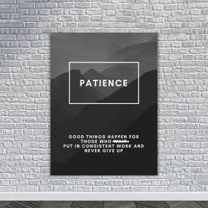 Tablou Canvas Motivational - Patience (definition) - Img 3