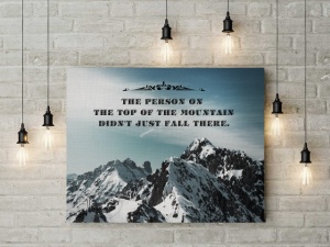 Tablou Canvas Motivational - Top Of The Mountain - Img 4