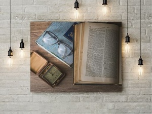 Tablou Canvas Old Book And Glasses - Img 2