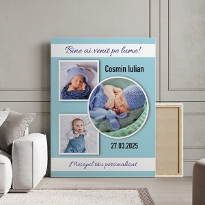 Tablou Canvas Personalizat - Bine ai venit, bebe
