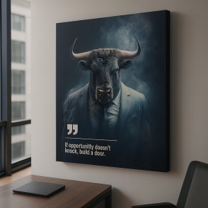 Tablou Canvas Personalizat - Business Animals - Buffalo