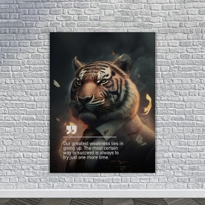 Tablou Canvas Personalizat - Business Animals - Fire Tiger - Img 3