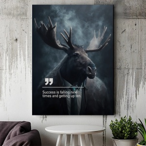Tablou Canvas Personalizat - Business Animals - Moose - Img 4