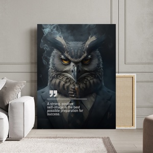 Tablou Canvas Personalizat - Business Animals - Owl