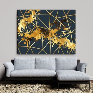 Tablou canvas - Rusty Gold on Navy (ZAZ 020) - Img 5