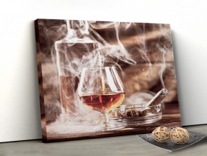 Tablou Canvas Smoke And Whisky