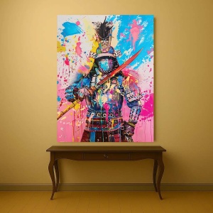 Tablou Canvas - Urban Art Samurai - Img 4