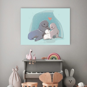 Tablou Copii - Seal Family - Img 2