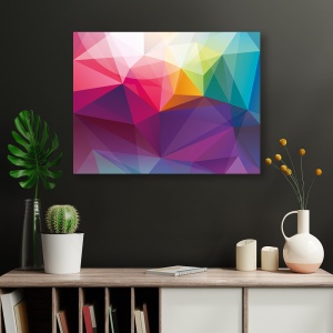 Tablou Hexagonal rainbow - Img 2