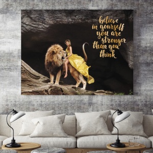 Tablou Motivational - Believe, You Are Stronger Than You Think - Img 2