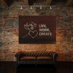 Tablou Motivational - Live, Work, Create - Img 3
