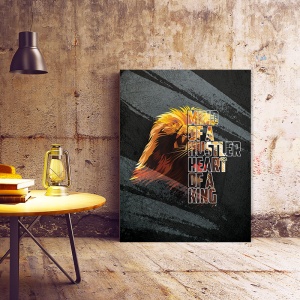 Tablou Motivational - Mind of a hustler, heart of a king