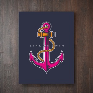 Tablou Motivational - Sink or Swim - Img 3