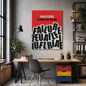 Tablou Motivational - Success Is Built On Failure