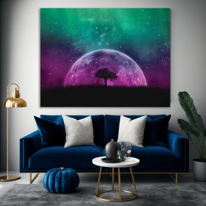 Tablou Tree and violet planet - Img 2
