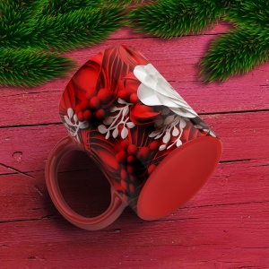 Cana De Craciun - 3D Red Winter Decorations - Img 3