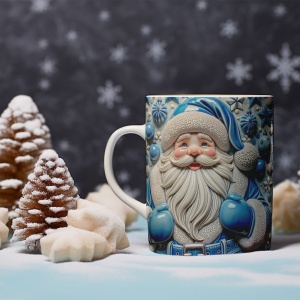 Cana De Craciun - Blue Santa - Img 3