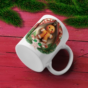 Cana De Craciun - Gingerbread Man with Sweets (mesaj personalizat) - Img 3