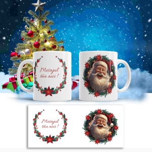 Cana De Craciun - Joyful Santa (mesaj personalizat) - Img 3