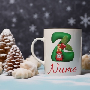Cana De Craciun - Litere cu gnomi Z (nume personalizat)