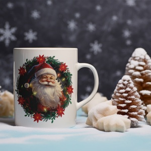 Cana De Craciun - Santa with Glasses (mesaj personalizat) - Img 2