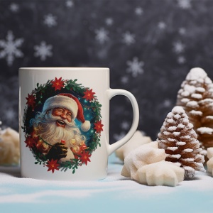 Cana De Craciun - Smling Santa with Glasses (mesaj personalizat) - Img 3