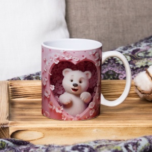 Cana Valentine's Day - Ursulet 3D de Sfantul Valentin
