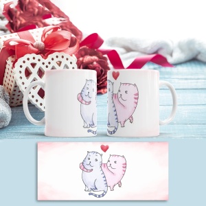 Cana Valentine's Day - Watercolor Cats - Img 2