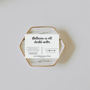 Card de multumire client, set 20buc, 160g/mp, format la alegere - Img 2