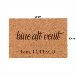Covor de intrare personalizat - 60x40cm - bine ati venit familie - Img 2
