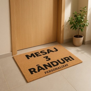 Covor de intrare personalizat - 60x40cm - mesaj 3 randuri - Img 2