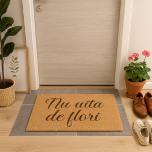 Covor de intrare personalizat - 60x40cm - nu uita de flori