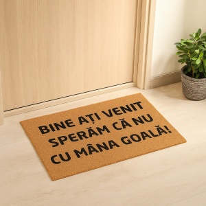 Covor de intrare personalizat - 60x40cm - Sper ca nu cu mana goala - Img 2
