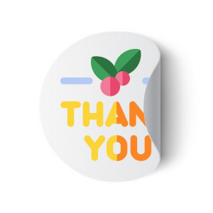 Etichete personalizate THANK, 100 buc, PVC, rezistente la apa - Img 4