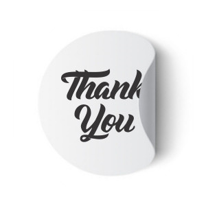 Etichete personalizate THANK YOU, 100 buc, PVC, rezistente la apa - Img 3