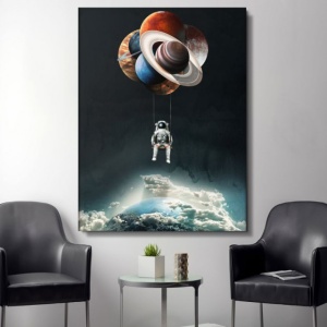 Pachet tablouri canvas motivationale - set 3 tablouri Sosiri, Astronaut si Success - Img 2